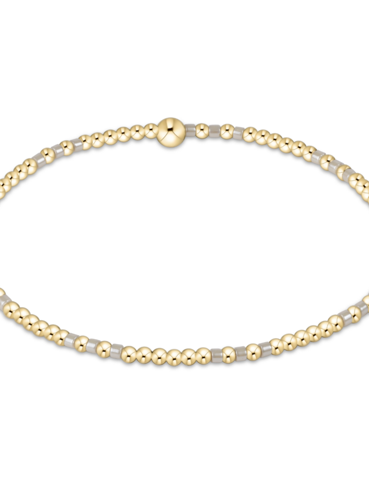 ENEWTON DESIGN Hope Joy 2mm Bead Bracelet in Milkshake/Gold