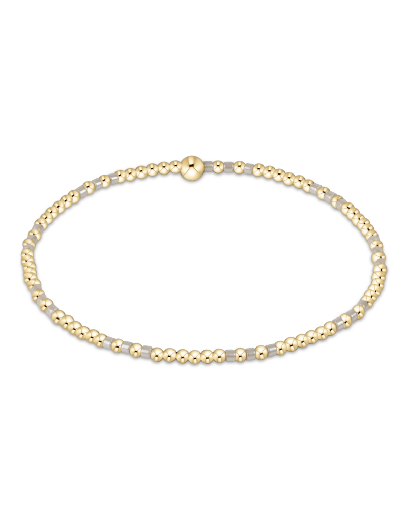 ENEWTON DESIGN Hope Joy 2mm Bead Bracelet in Milkshake/Gold