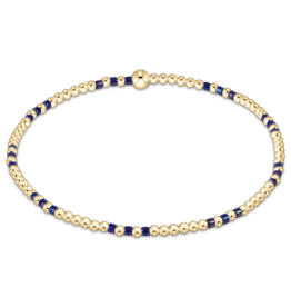 ENEWTON DESIGN Hope Joy 2mm Bead Bracelet in Blue Metallic/Gold