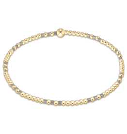 ENEWTON DESIGN Hope Joy 2mm Bead Bracelet in Taupe With A Twist/Gold