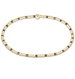 ENEWTON DESIGN Hope Sincerity 2mm Bead Bracelet in Taupe With A Twist/Gold