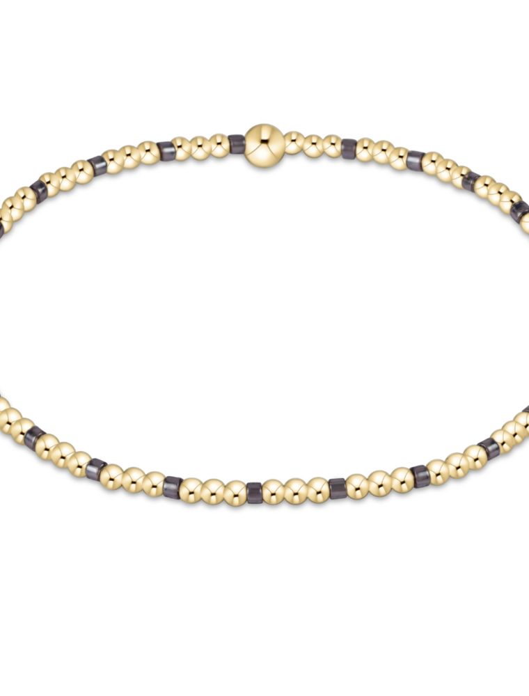 ENEWTON DESIGN Hope Sincerity 2mm Bead Bracelet in Taupe With A Twist/Gold