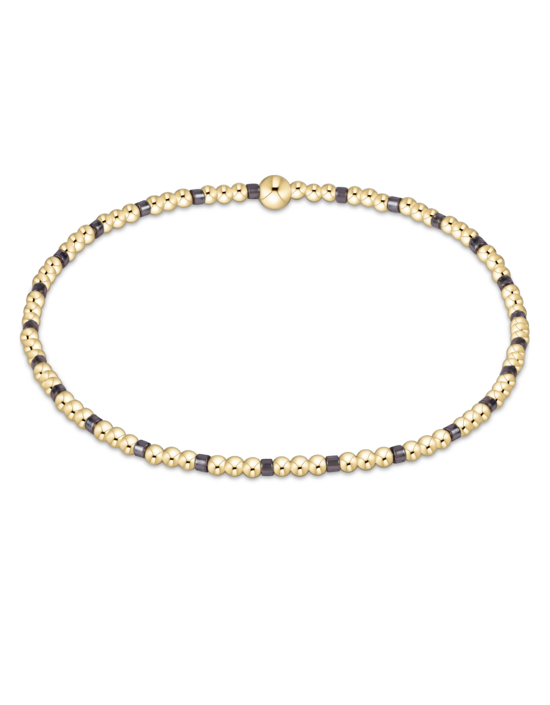 ENEWTON DESIGN Hope Sincerity 2mm Bead Bracelet in Taupe With A Twist/Gold