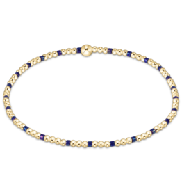 ENEWTON DESIGN Hope Sincerity 2mm Bead Bracelet in Blue Metallic/Gold