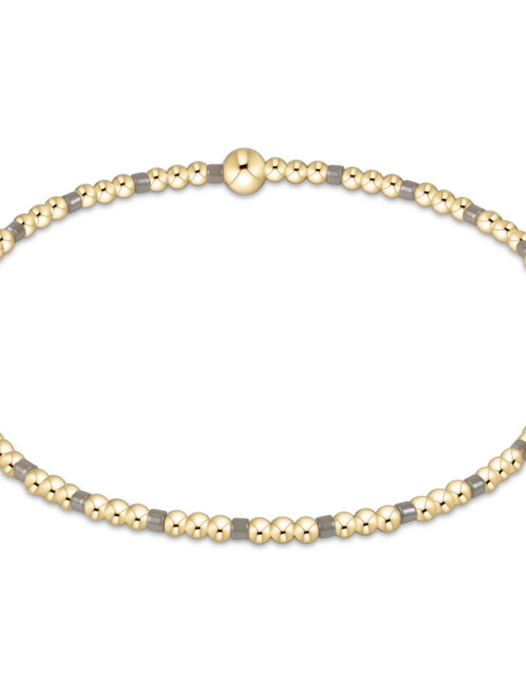 ENEWTON DESIGN Hope Sincerity 2mm Bead Bracelet in Milkshake/Gold