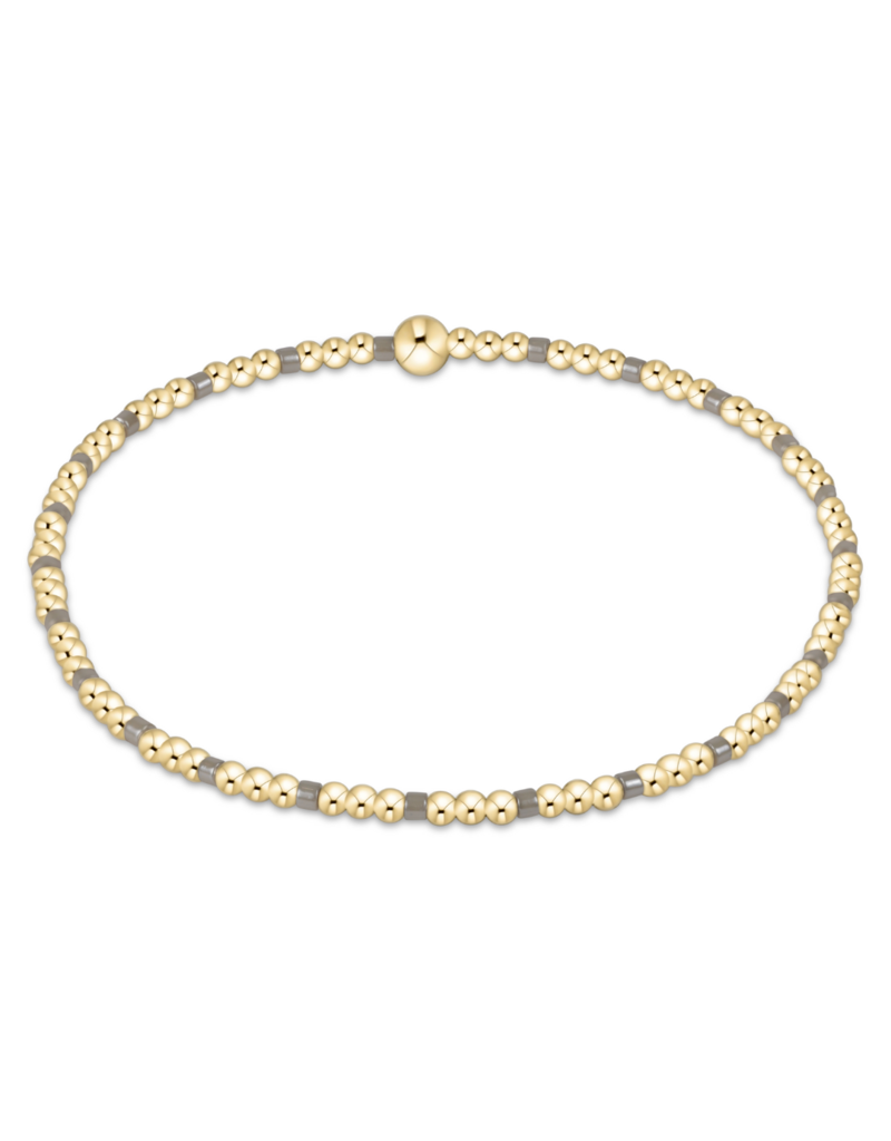 ENEWTON DESIGN Hope Sincerity 2mm Bead Bracelet in Milkshake/Gold