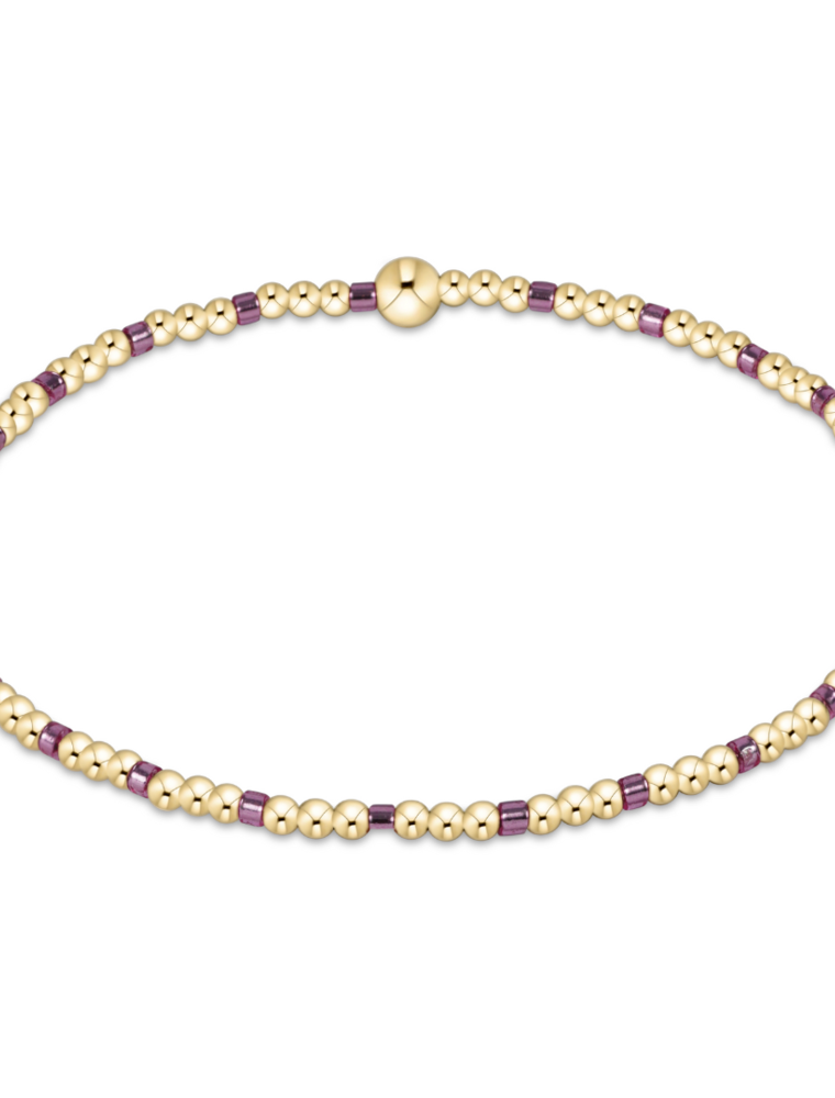 ENEWTON DESIGN Hope Sincerity 2mm Bead Bracelet in Pink Metallic/Gold