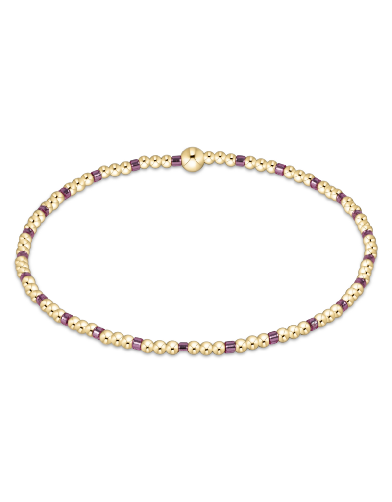 ENEWTON DESIGN Hope Sincerity 2mm Bead Bracelet in Pink Metallic/Gold