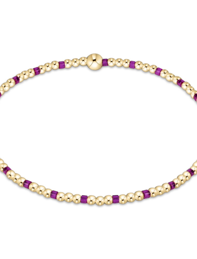 ENEWTON DESIGN Hope Sincerity 2mm Bead Bracelet in Fuchsia/Gold