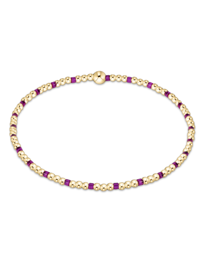 ENEWTON DESIGN Hope Sincerity 2mm Bead Bracelet in Fuchsia/Gold