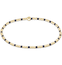ENEWTON DESIGN Hope Sincerity 2mm Bead Bracelet in Matte Navy/Gold
