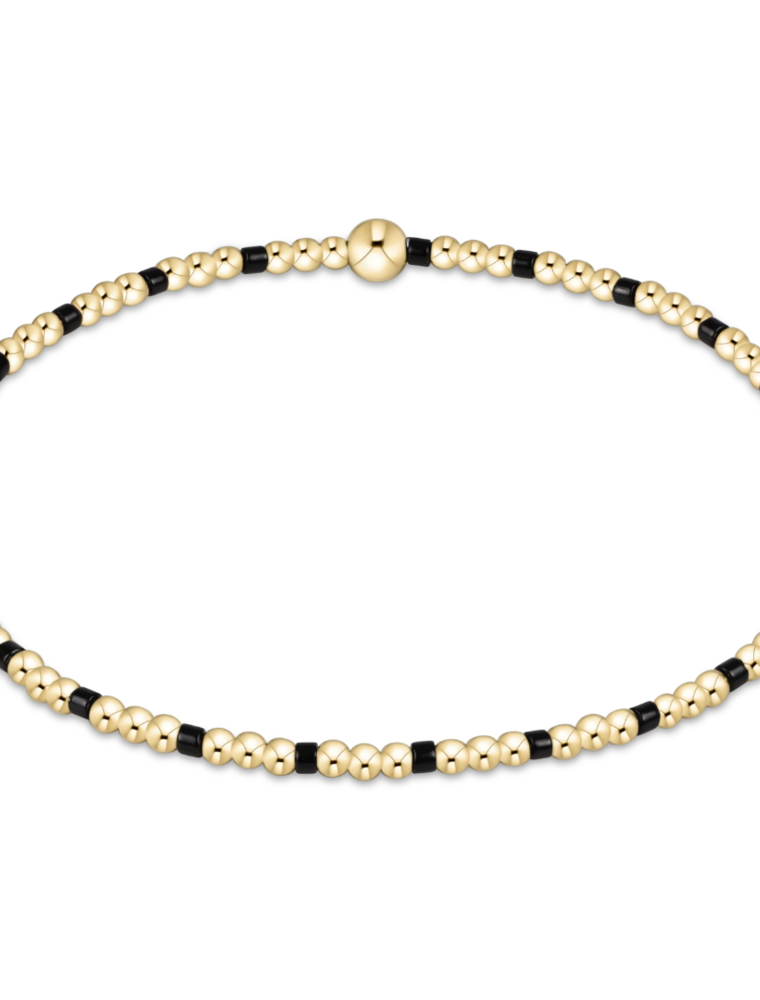 ENEWTON DESIGN Hope Sincerity 2mm Bead Bracelet in Onyx/Gold
