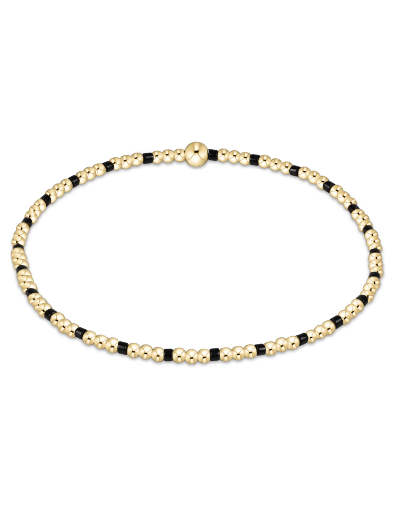 ENEWTON DESIGN Hope Sincerity 2mm Bead Bracelet in Onyx/Gold