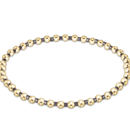 ENEWTON DESIGN Hope Grateful 2mm Bead Bracelet in Taupe With A Twist/Gold
