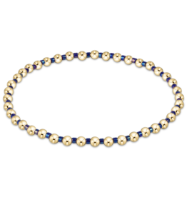 ENEWTON DESIGN Hope Grateful 2mm Bead Bracelet in Blue Metallic/Gold