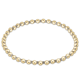ENEWTON DESIGN Hope Grateful 2mm Bead Bracelet in Milkshake/Gold