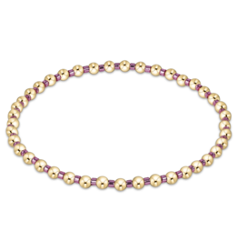 ENEWTON DESIGN Hope Grateful 2mm Bead Bracelet in Pink Metallic/Gold