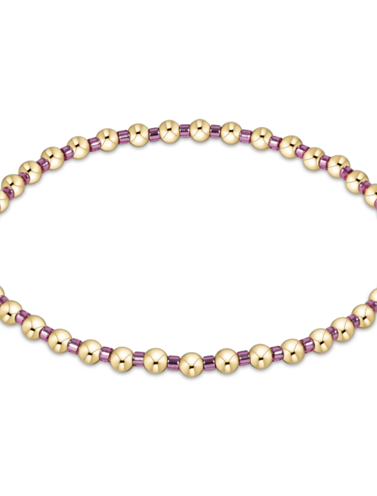 ENEWTON DESIGN Hope Grateful 2mm Bead Bracelet in Pink Metallic/Gold