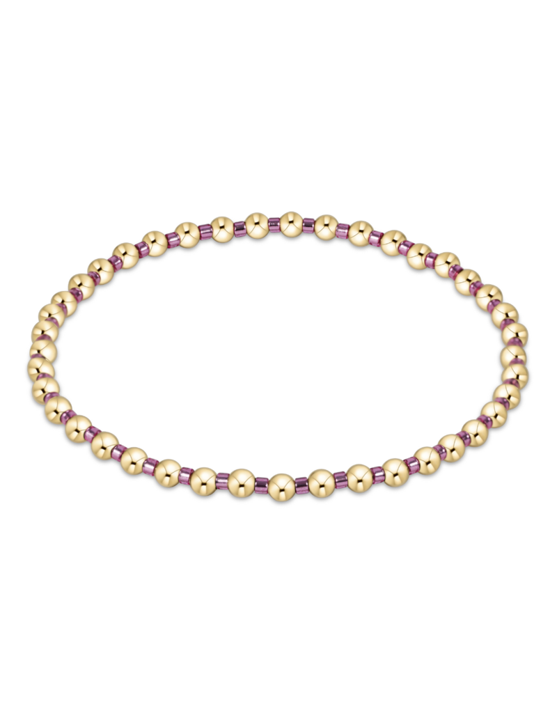 ENEWTON DESIGN Hope Grateful 2mm Bead Bracelet in Pink Metallic/Gold