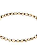 ENEWTON DESIGN Hope Grateful 2mm Bead Bracelet in Chocolate/Gold