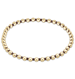 ENEWTON DESIGN Hope Grateful 2mm Bead Bracelet in Chocolate/Gold