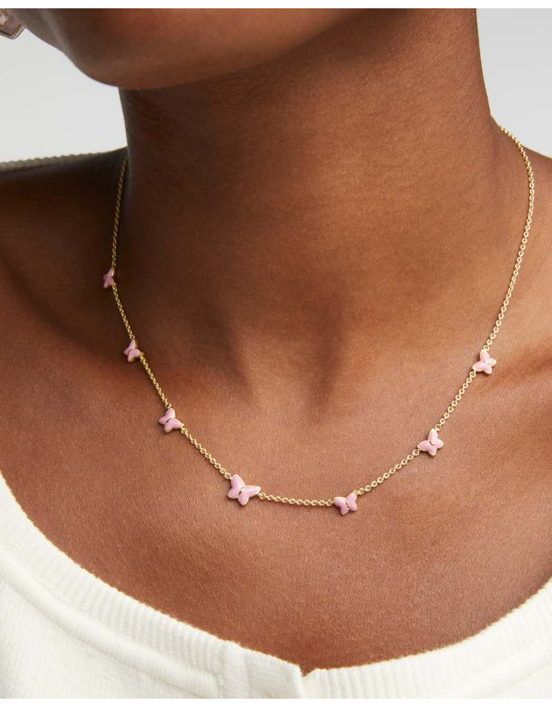 KENDRA SCOTT DESIGN Lillia Butterfly Gold Enamel Strand Necklace