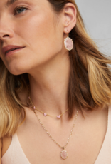 KENDRA SCOTT DESIGN Daphne Gold Pave Frame Drop Earrings