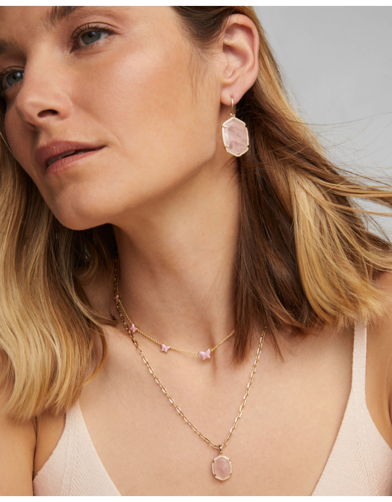 KENDRA SCOTT DESIGN Daphne Gold Pave Frame Drop Earrings