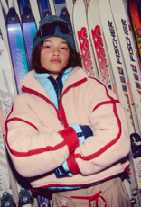 FREE PEOPLE MOVEMENT Mountain High 1/2 Zip Fleece in Ballet Slipper Combo