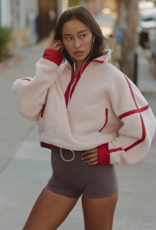 FREE PEOPLE MOVEMENT Mountain High 1/2 Zip Fleece in Ballet Slipper Combo