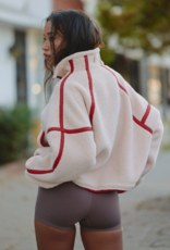 FREE PEOPLE MOVEMENT Mountain High 1/2 Zip Fleece in Ballet Slipper Combo