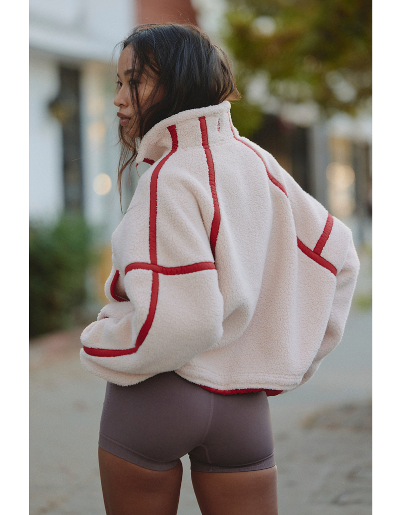 FREE PEOPLE MOVEMENT Mountain High 1/2 Zip Fleece in Ballet Slipper Combo