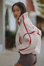 FREE PEOPLE MOVEMENT Mountain High 1/2 Zip Fleece in Ballet Slipper Combo