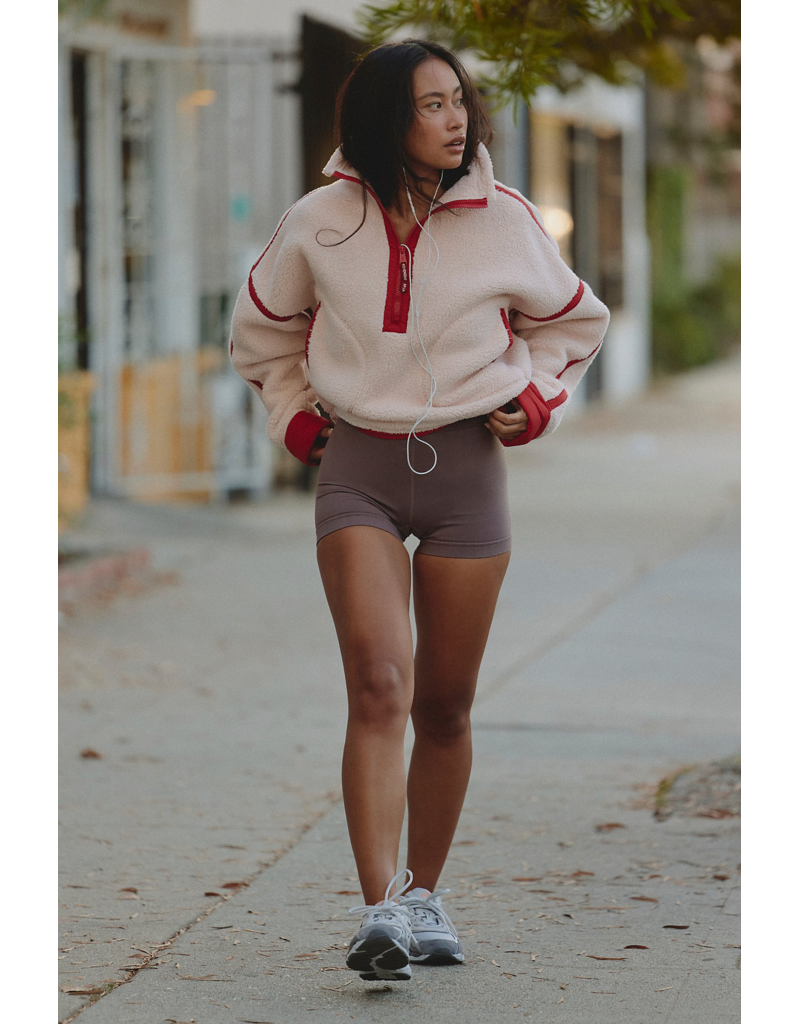 FREE PEOPLE MOVEMENT Mountain High 1/2 Zip Fleece in Ballet Slipper Combo