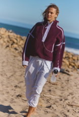 FREE PEOPLE MOVEMENT Mountain High 1/2 Zip Fleece in Black Cherry Combo