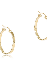 ENEWTON DESIGN Scalloped Round Smooth 1.25" Hoop Earrings in Gold