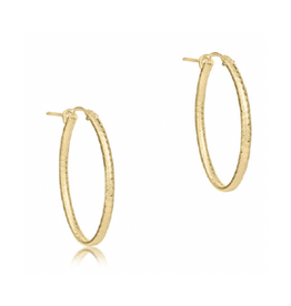 ENEWTON DESIGN Oval Textured 1" Hoop Earrings in Gold