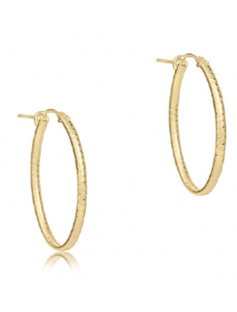 ENEWTON DESIGN Oval Textured 1" Hoop Earrings in Gold