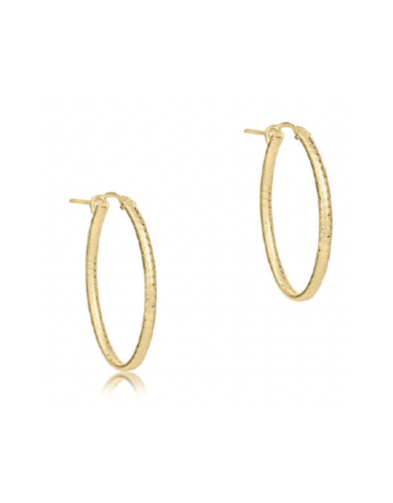 ENEWTON DESIGN Oval Textured 1" Hoop Earrings in Gold