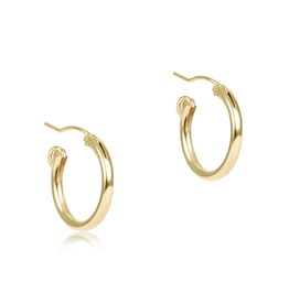 ENEWTON DESIGN Round Smooth 0.5" Post Hoop Earrings in Gold
