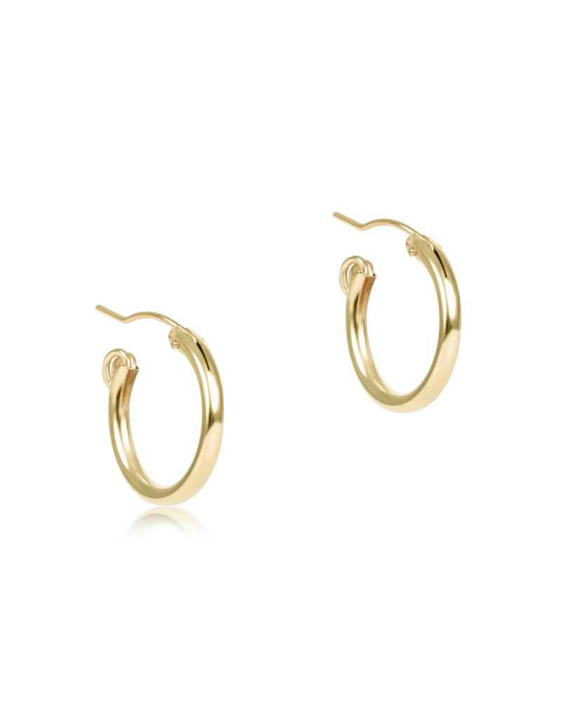 ENEWTON DESIGN Round Smooth 0.5" Post Hoop Earrings in Gold