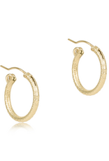 ENEWTON DESIGN Round Textured 0.5" Hoop Earrings in Gold