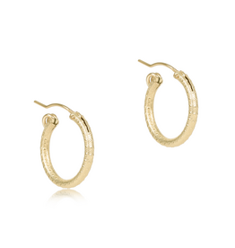 ENEWTON DESIGN Round Textured 0.5" Hoop Earrings in Gold