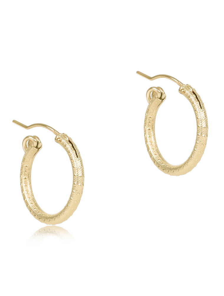 ENEWTON DESIGN Round Textured 0.5" Hoop Earrings in Gold