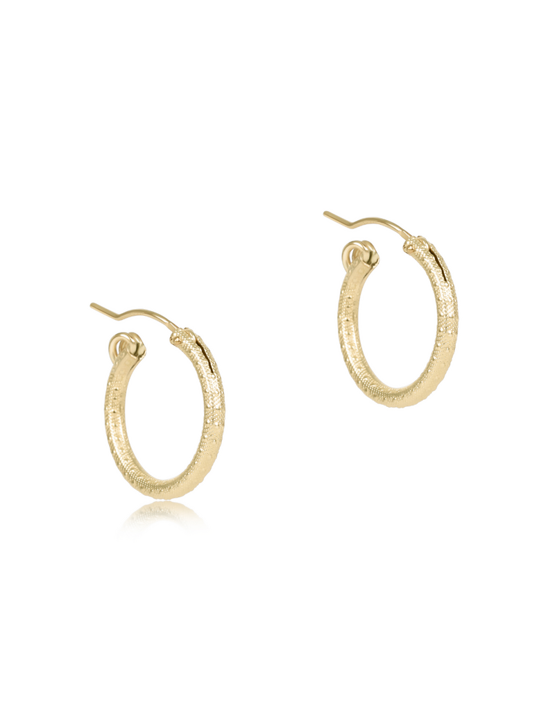ENEWTON DESIGN Round Textured 0.5" Hoop Earrings in Gold