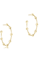 ENEWTON DESIGN Beaded Simplicity 4mm 1.5" Post Hoop Earrings in Gold