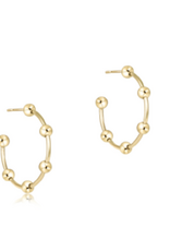 ENEWTON DESIGN Beaded Simplicity 4mm 1" Gold Hoop Earrings