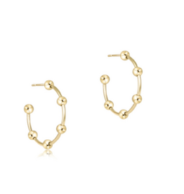 ENEWTON DESIGN Beaded Simplicity 4mm 1" Gold Hoop Earrings