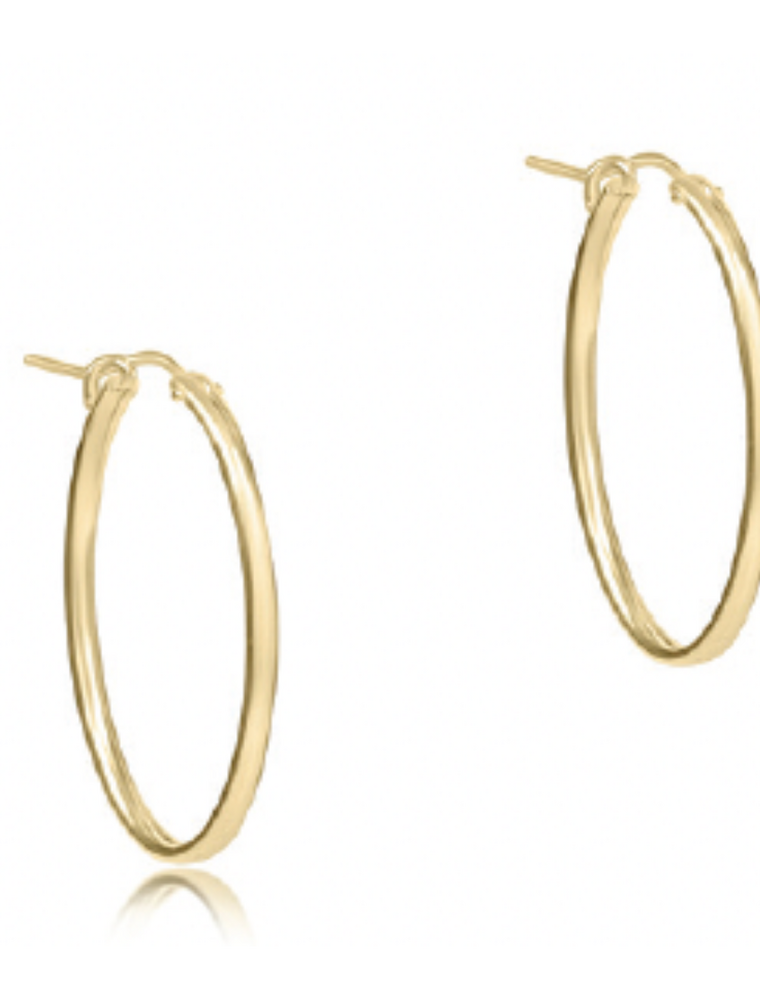 ENEWTON DESIGN Oval Smooth 1" Hoop Earrings in Gold