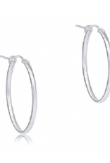 ENEWTON DESIGN Oval Smooth 1" Hoop Earrings in Silver